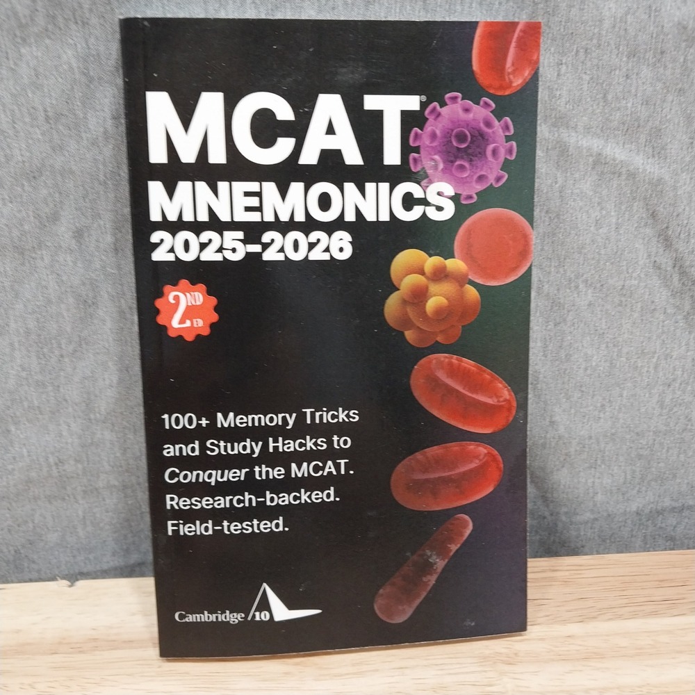 MCAT Mnemonics Book 2025-2026 2nd Edition Study Guide Cambridge Ten